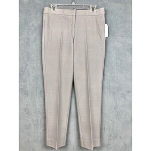 Amanda + Chelsea Alex Pant Modern Fit Ankle Herringbone Grey White Size 8 NEW